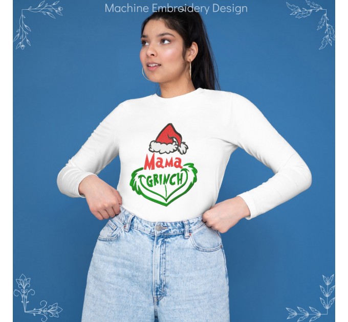 Mama Grinch  embroidery design