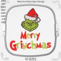 Merry Grichmas embroidery design