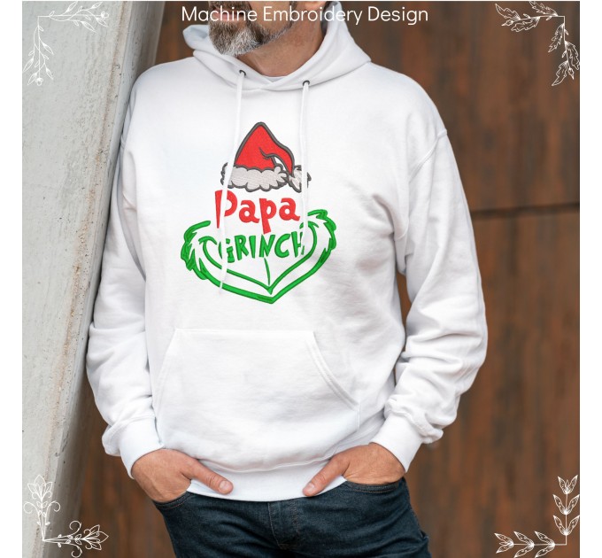 Papa Grinch embroidery design