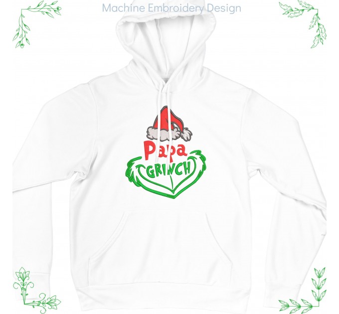 Papa Grinch embroidery design