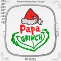 Papa Grinch embroidery design