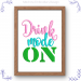 Drink  mode on machine embroidery design