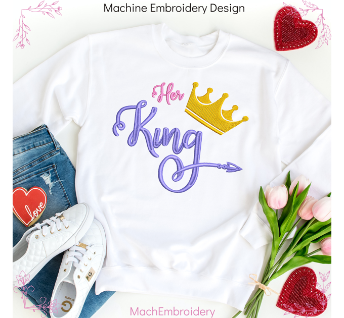 Her King machine embroidery design