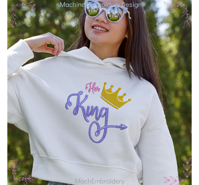 Her King machine embroidery design