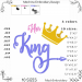 Her King machine embroidery design