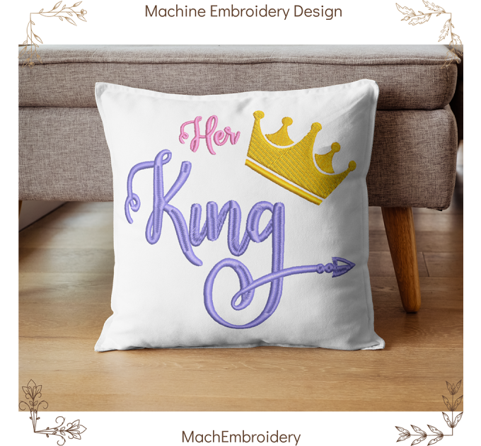 Her King machine embroidery design