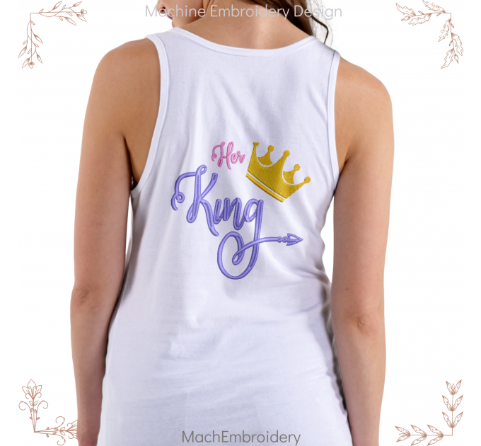 Her King machine embroidery design