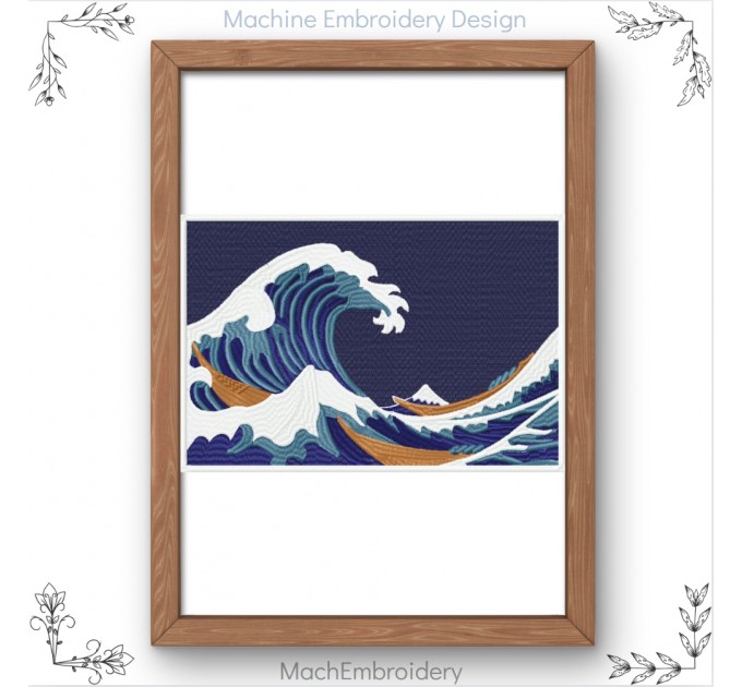 Storm at sea machine embroidery programm