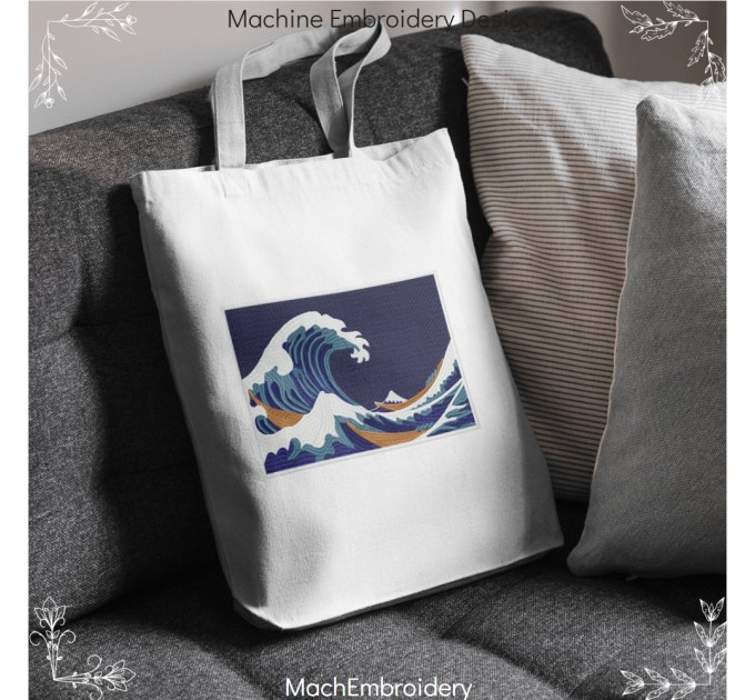 Storm at sea machine embroidery programm