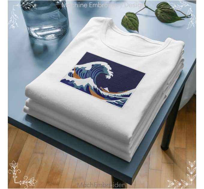 Storm at sea machine embroidery programm