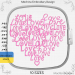 heart love machine embroidery design