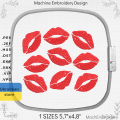 Kiss  machine embroidery  design