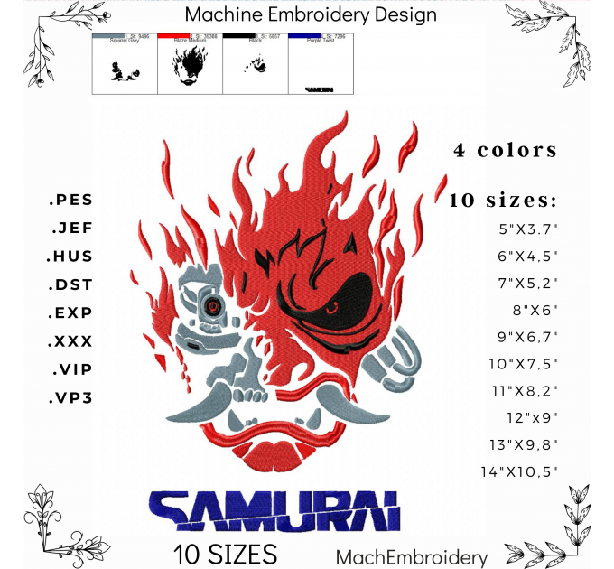 machine embroidery design