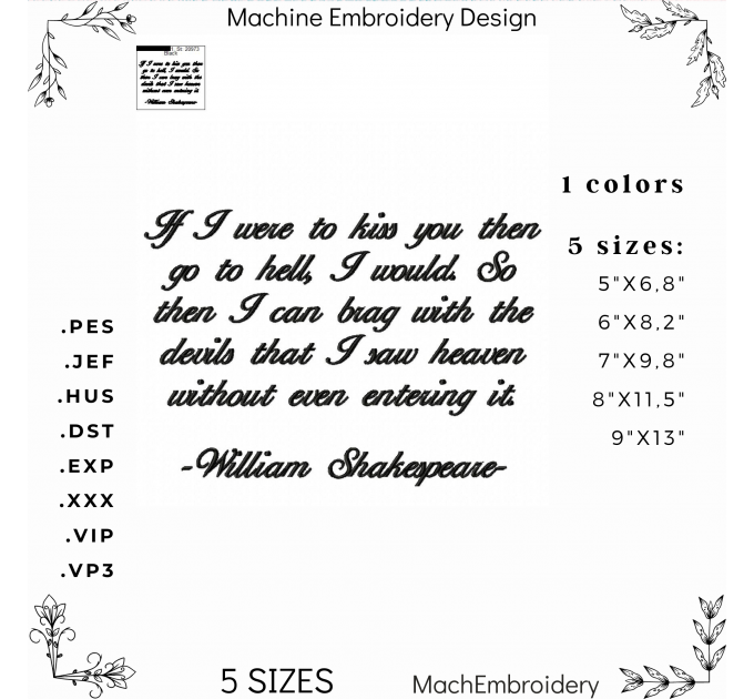 machine embroidery design