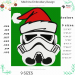 Clone Trooper Merry Christmas embroidery design. Star Wars