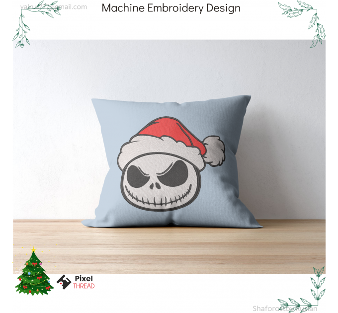 Jack Merry Christmas! machine embroidery design. Christmas gift for loved ones