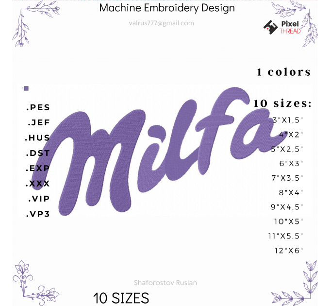 machine embroidery design