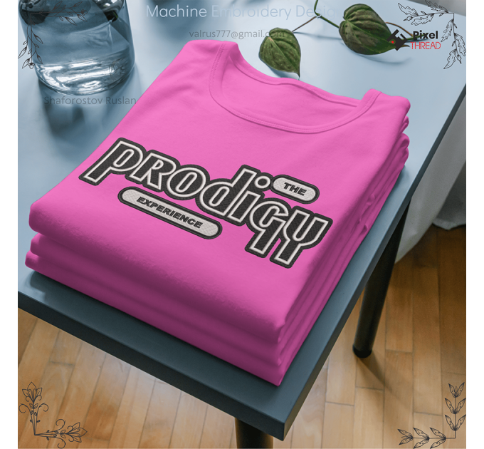 Prodigy. Favorite rock band Prodigy. Machine embroidery design, Gift design option for machine embroidery.