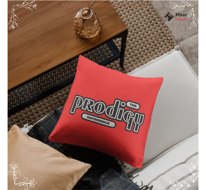 Prodigy. Favorite rock band Prodigy. Machine embroidery design, Gift design option for machine embroidery.