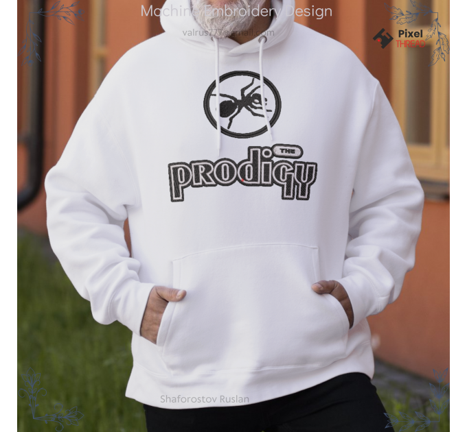 Prodigy fan. Favorite rock band Prodigy. Machine embroidery design, Gift design option for machine embroidery.