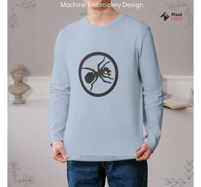 Prodigy spider. Favorite rock band Prodigy. Machine embroidery design, Gift design option for machine embroidery.