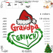 Grandpa Grinch machine embroidery design. Grandpa Grinch embroidery for a Christmas present.