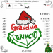 Grandma Grinch machine embroidery design. Grandma Grinch embroidery for a Christmas present.