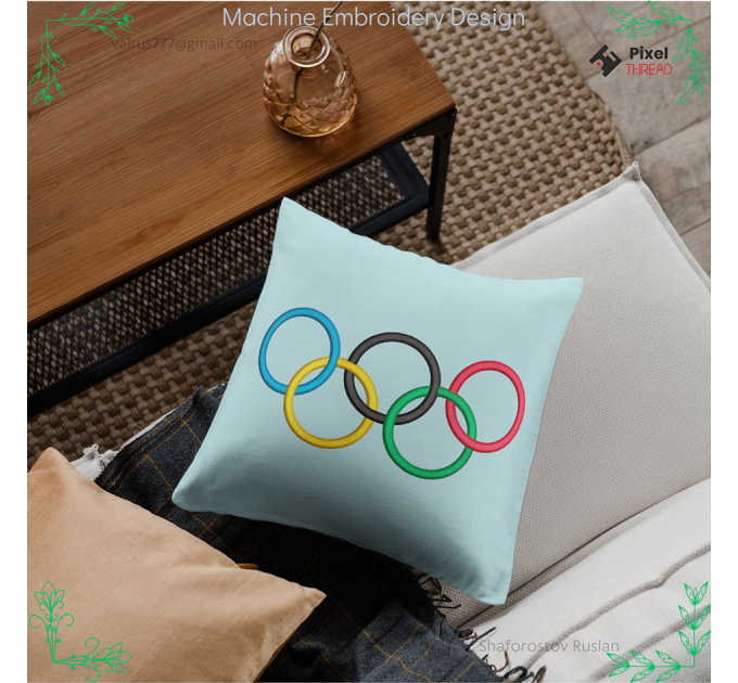 Olympic Rings Machine Embroidery Design - Symbol of Unity and Excellence. A good gift for an athlete