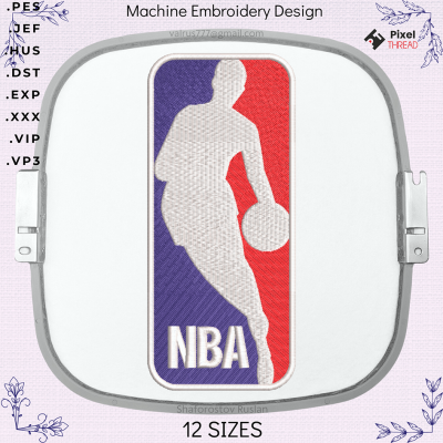 NBA Machine Embroidery Design. A good gift for a basketball player.