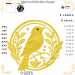 Golden Bird Machine Embroidery Design. A gift for a loved one.