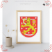 Coat of arms of Finland Machine Embroidery Design. A good gift for gift for finn and not only :)