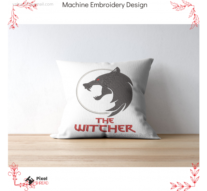 The Witcher machine embroidery design, a gift for a loved one